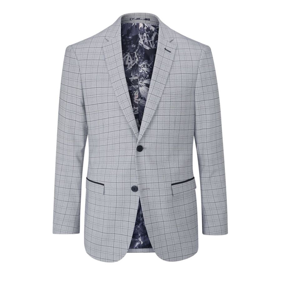 D6663 Skopes Brook Check Suit Jacket
