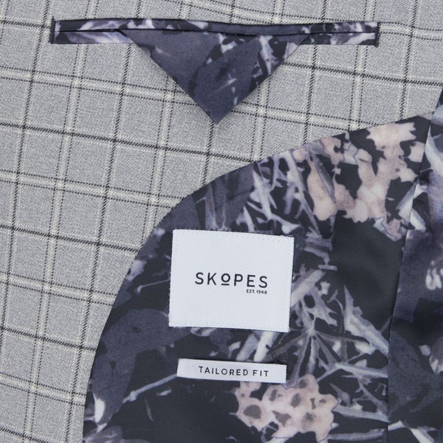D6663 Skopes Brook Check Suit Jacket