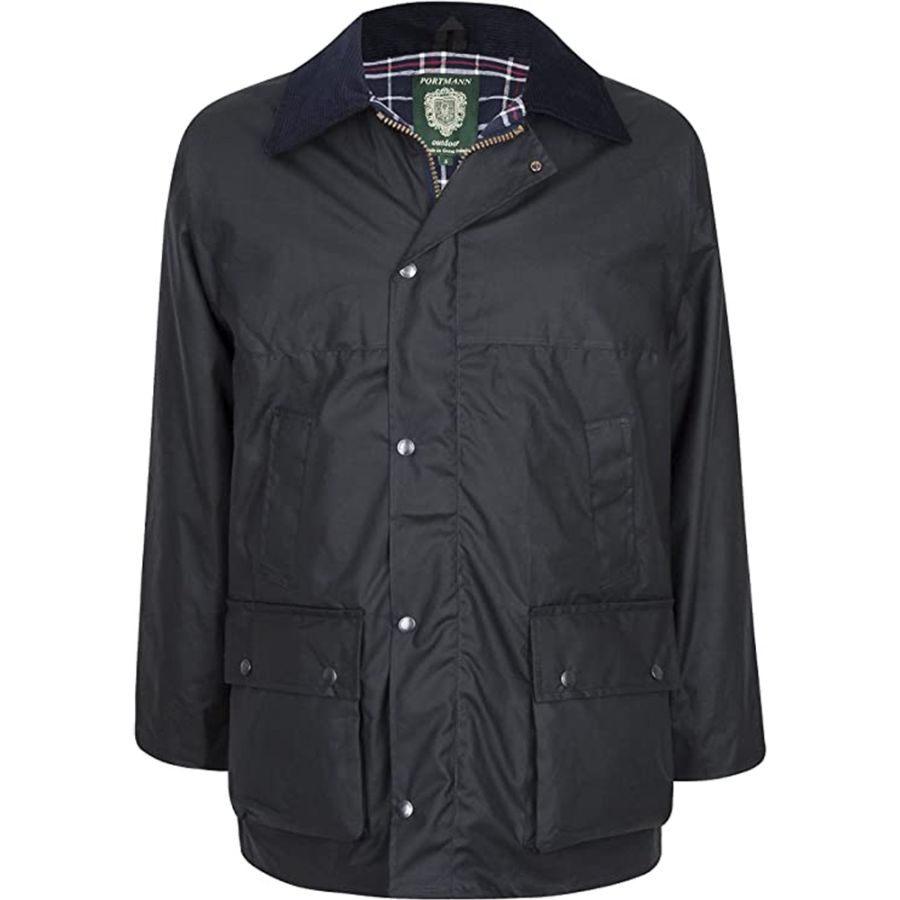 D6687 Portman lightweight Wax Jacket (Black)