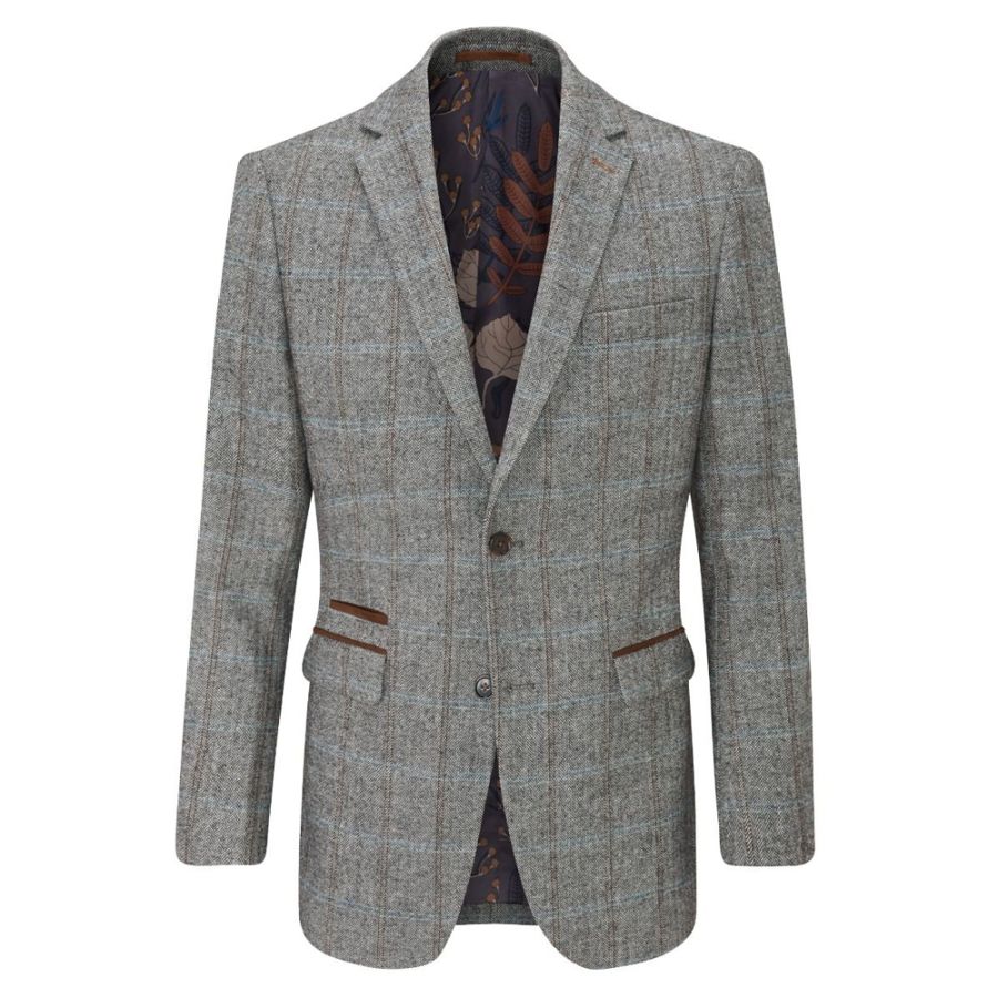 D6693 Skopes Rowan Herringbone Check Suit Jacket