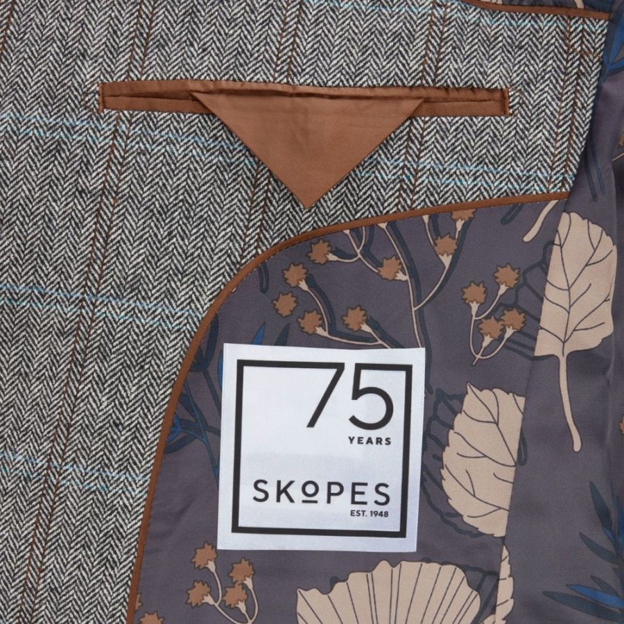 D6693 Skopes Rowan Herringbone Check Suit Jacket