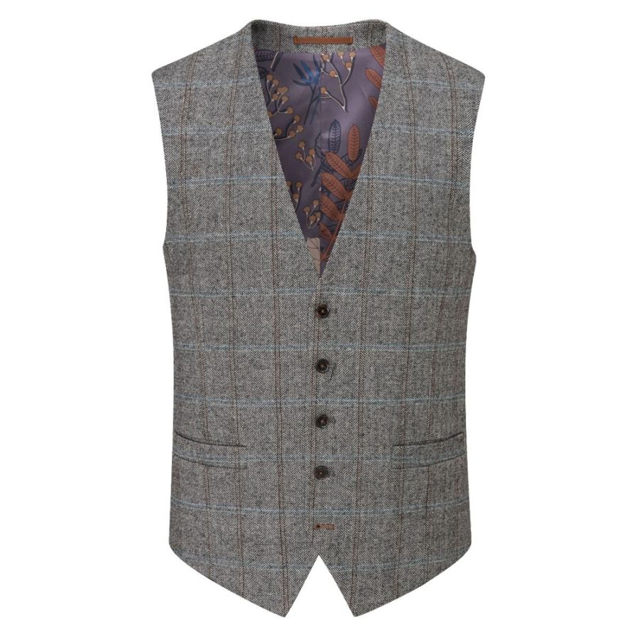 D6694XT Tall Fit Skopes Rowan Herringbone Check Waistcoat