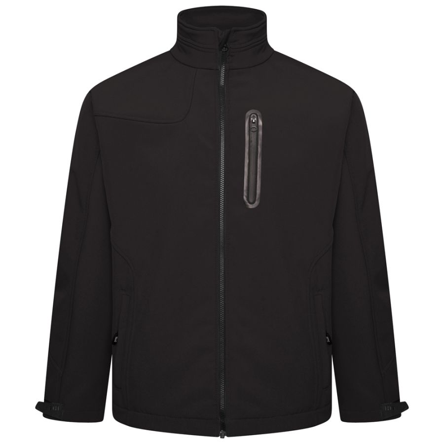 D6704 Kam Soft Shell Panelled Jacket (Black)