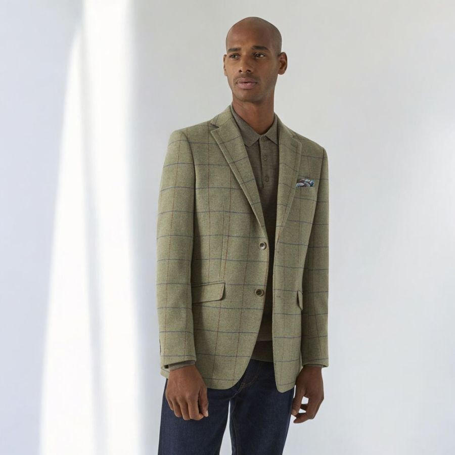 D6733 Skopes Fairbairn Green Check Country Jacket