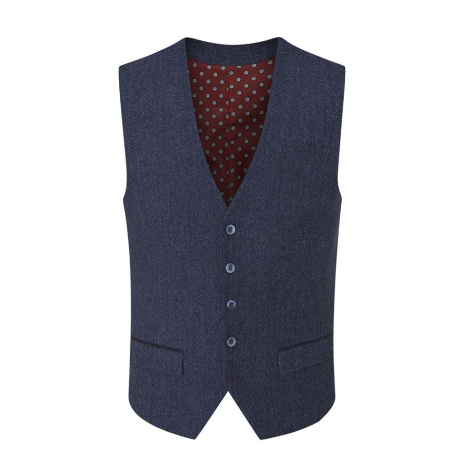 D6743XT Tall Fit Skopes Newsam Tweed Effect Waistcoat