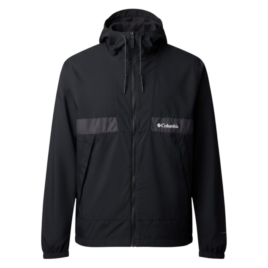 D6757 Columbia Spire Valley™ Hooded Windbreaker (Black)