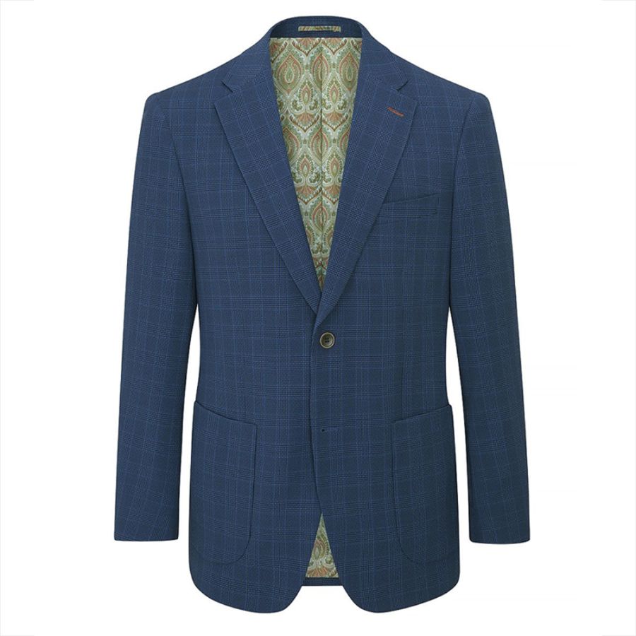 D6768 Skopes Orville Tailored Lightweight Check Jacket
