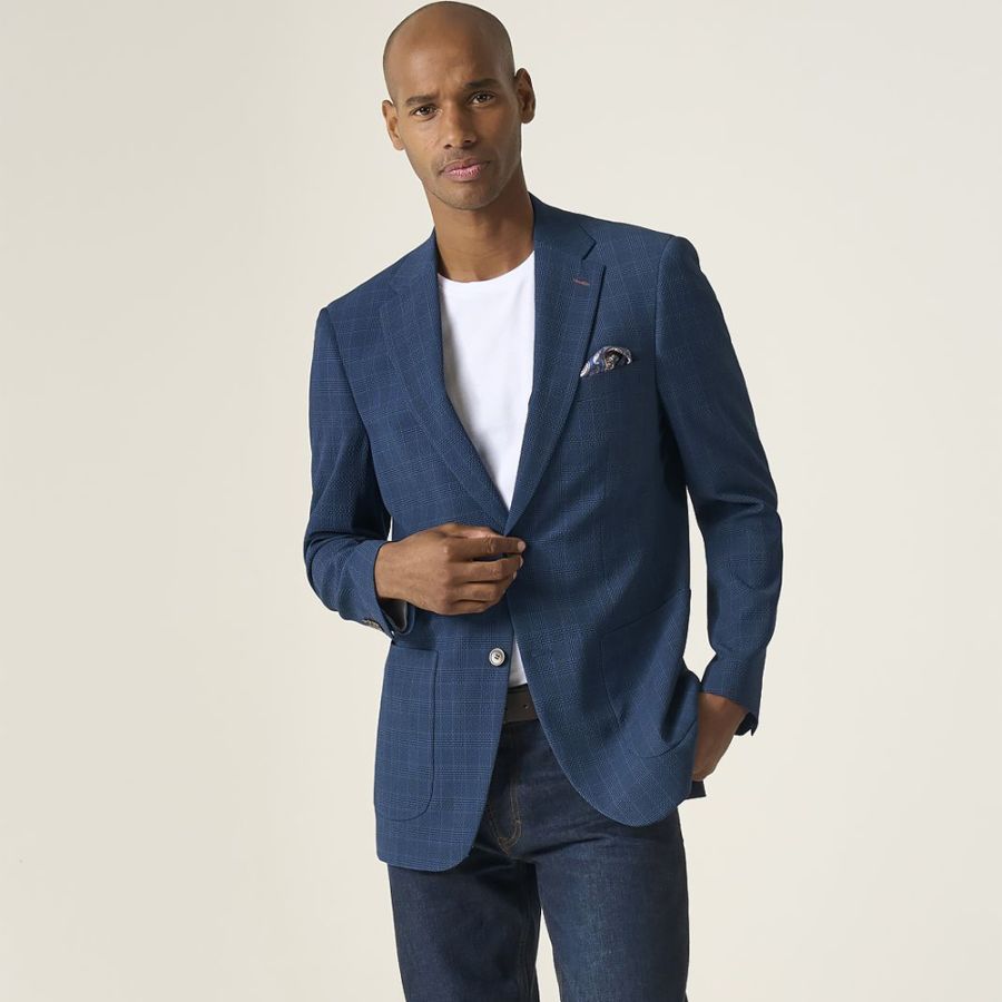 D6768XT Tall Fit Skopes Orville Tailored Check Jacket