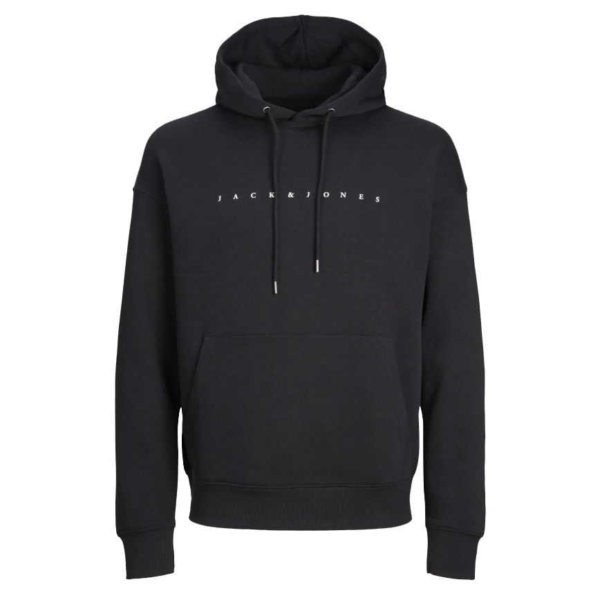 D6781 Jack & Jones Printed Logo Hoodie (Black)