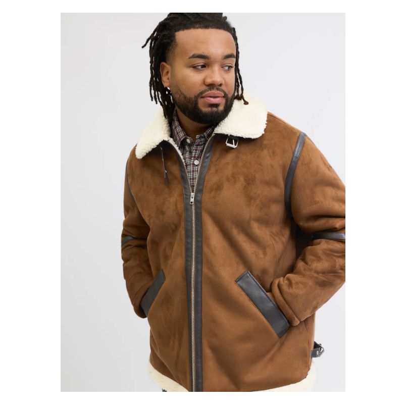 D6802 Jack and Jones Aviator Jacket (Brown)