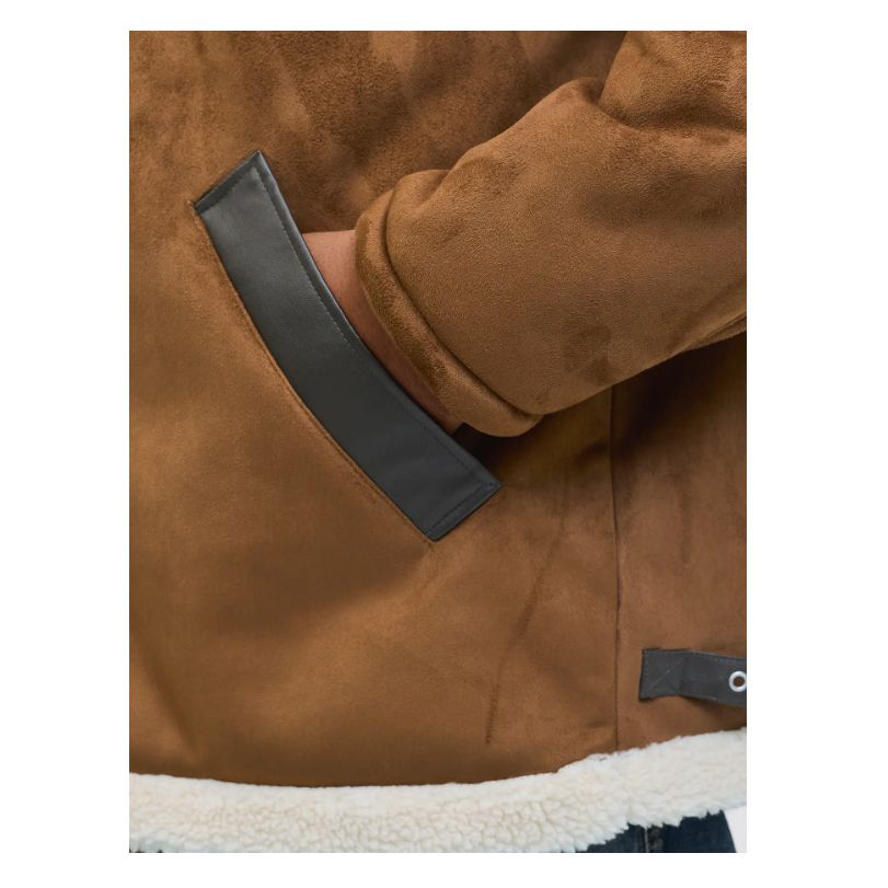 D6802 Jack and Jones Aviator Jacket (Brown)