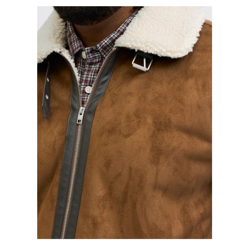 D6802 Jack and Jones Aviator Jacket (Brown)