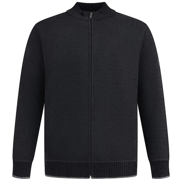 E1090 D555 Knitted Full Zip Casual Top