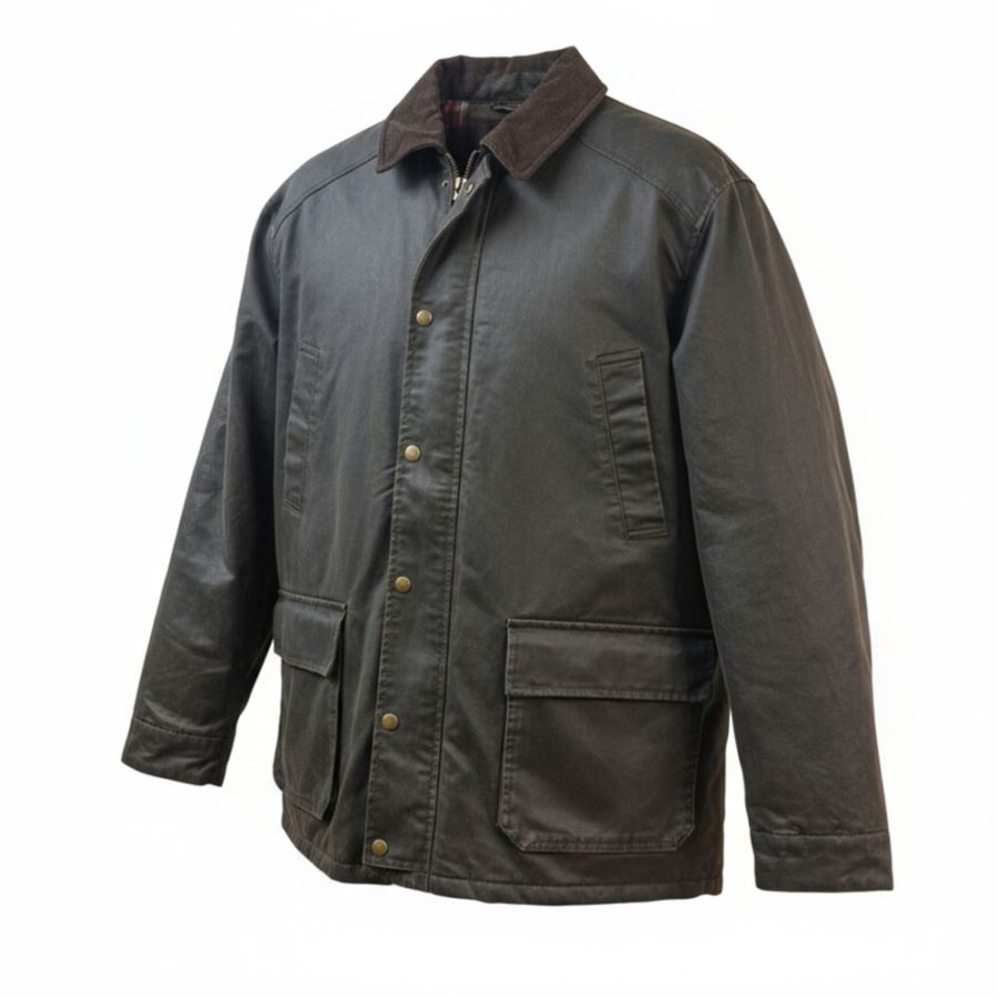 D6820 Quilted Waxed Cotton Winter Jacket
