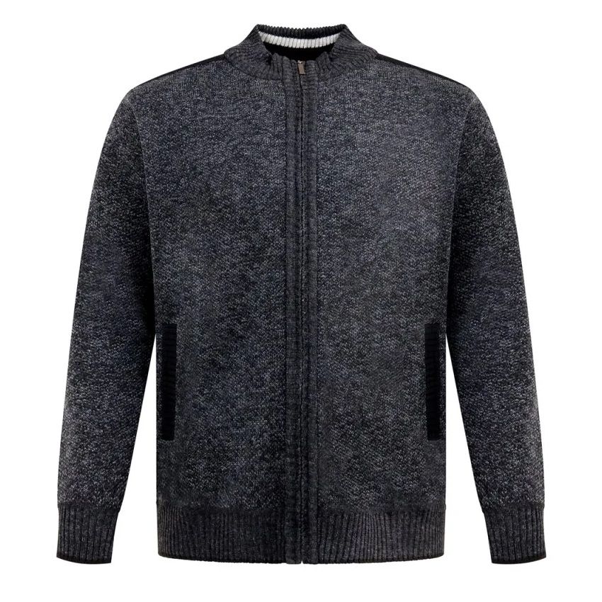 E1097 D555 Full Zip Knitted Sweater