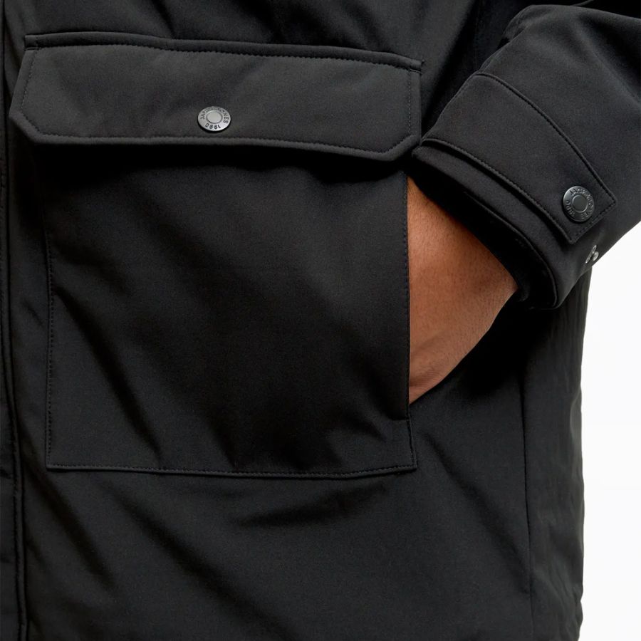 D6836 Jack and Jones Softshell Parka Jacket (Black)