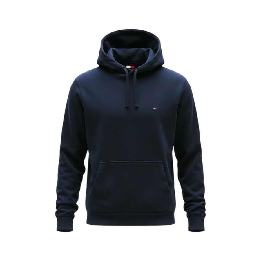 D6846 Tommy Hilfiger Essential Terry Hoodie (Navy)