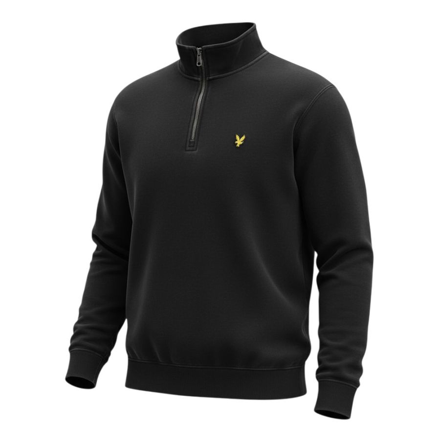 D6852 Lyle & Scott 1/4 Zip Sweatshirt (Black)
