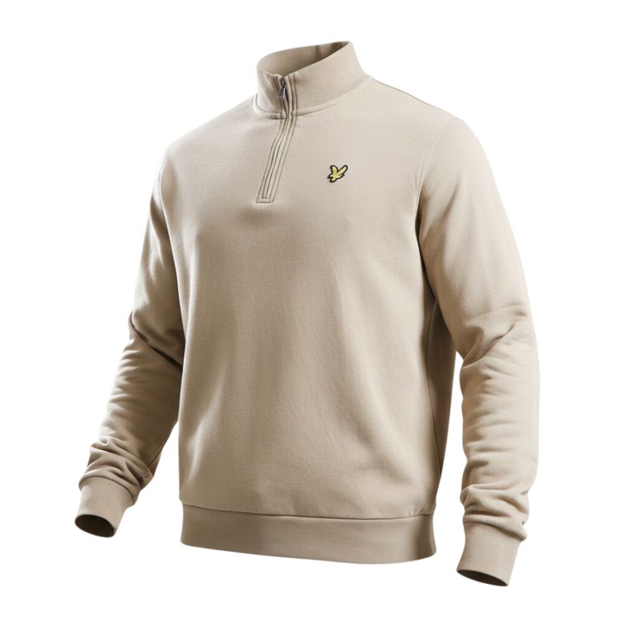 D6852 Lyle & Scott 1/4 Zip Sweatshirt (Taupe)