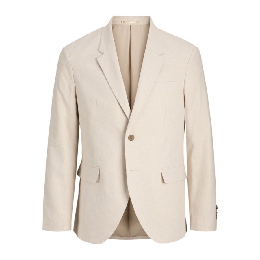 D6861 Jack & Jones Linen Mix Blazer (Lt Beige)