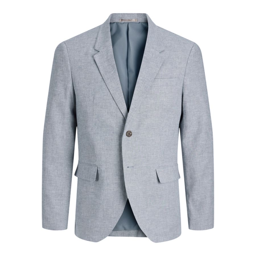 D6861 Jack & Jones Linen Mix Blazer (Blue)