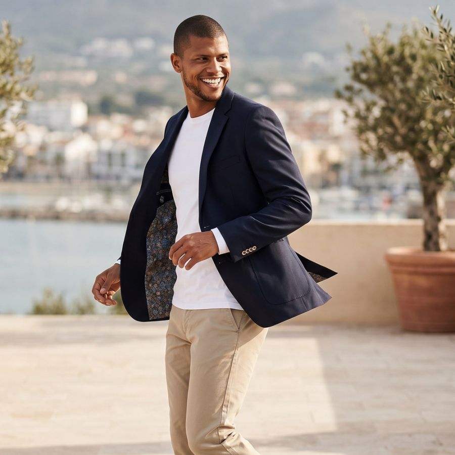 D6864XT Tall Fit Skopes Lamar Stretch Blazer (Navy)