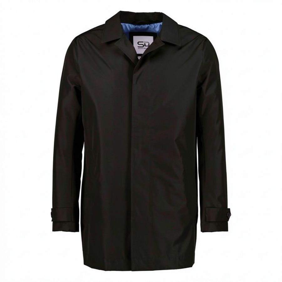 D6865 S4 Lightweight Waterproof Rain Mac (Black)