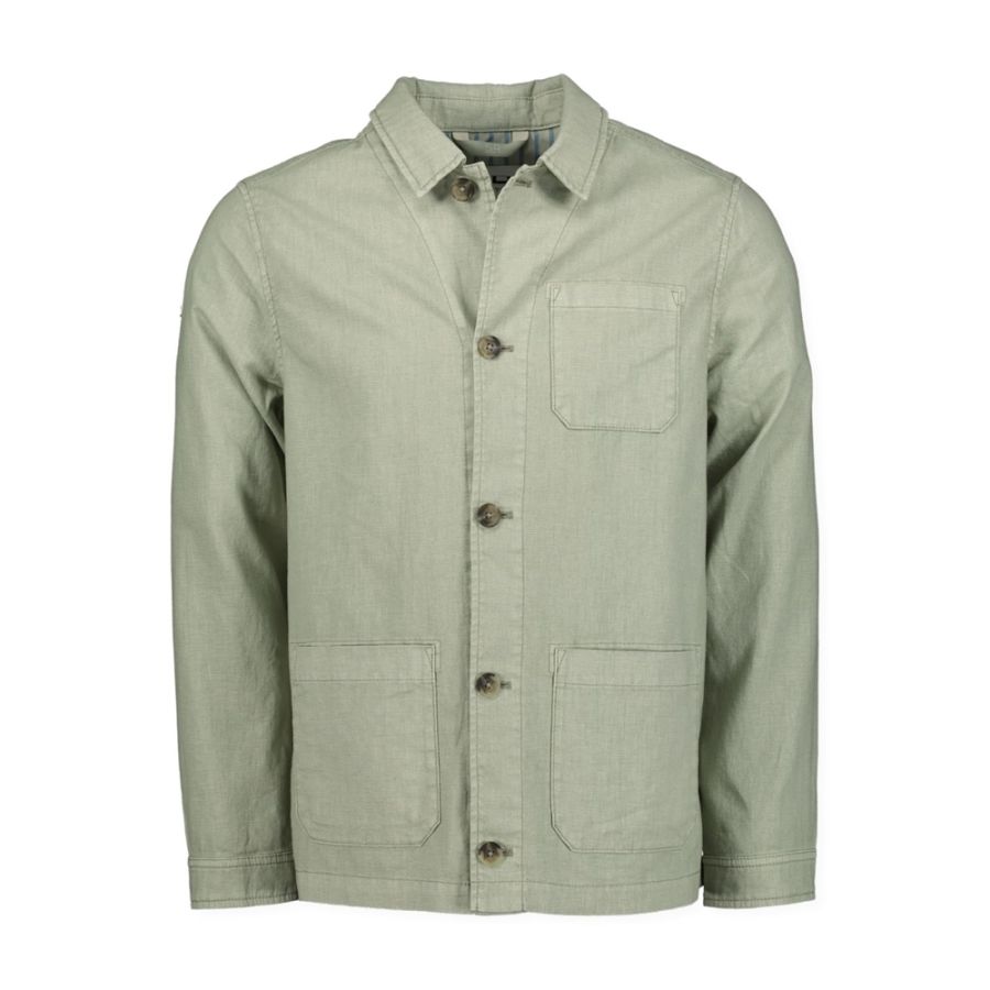 D6870 S4 Linen Mix Shacket (Ice Green)
