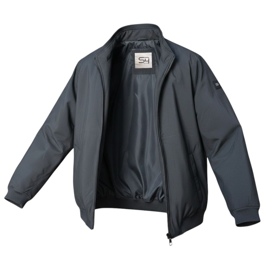 D6872 S4 Jackets Lightweight Oxford Style Coat (Black)