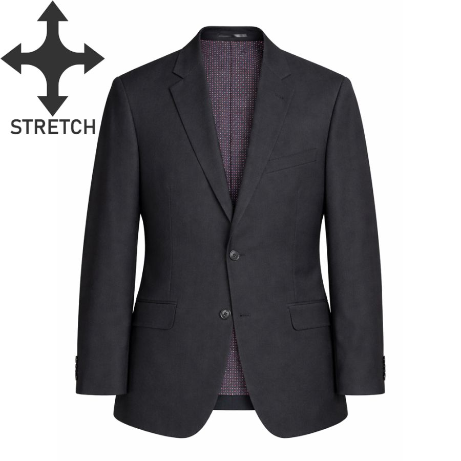 D6875 D555 Ted Stretch Suit Jacket (Black)