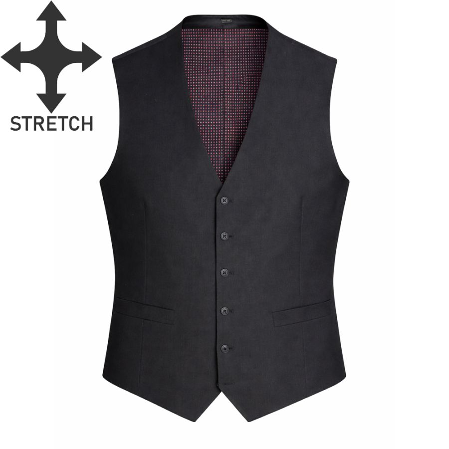 D6876XT Tall Fit D555 Ted Stretch Waistcoat (Black)