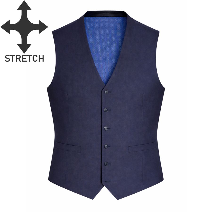 D6876XT Tall Fit D555 Ted Stretch Waistcoat (Navy)
