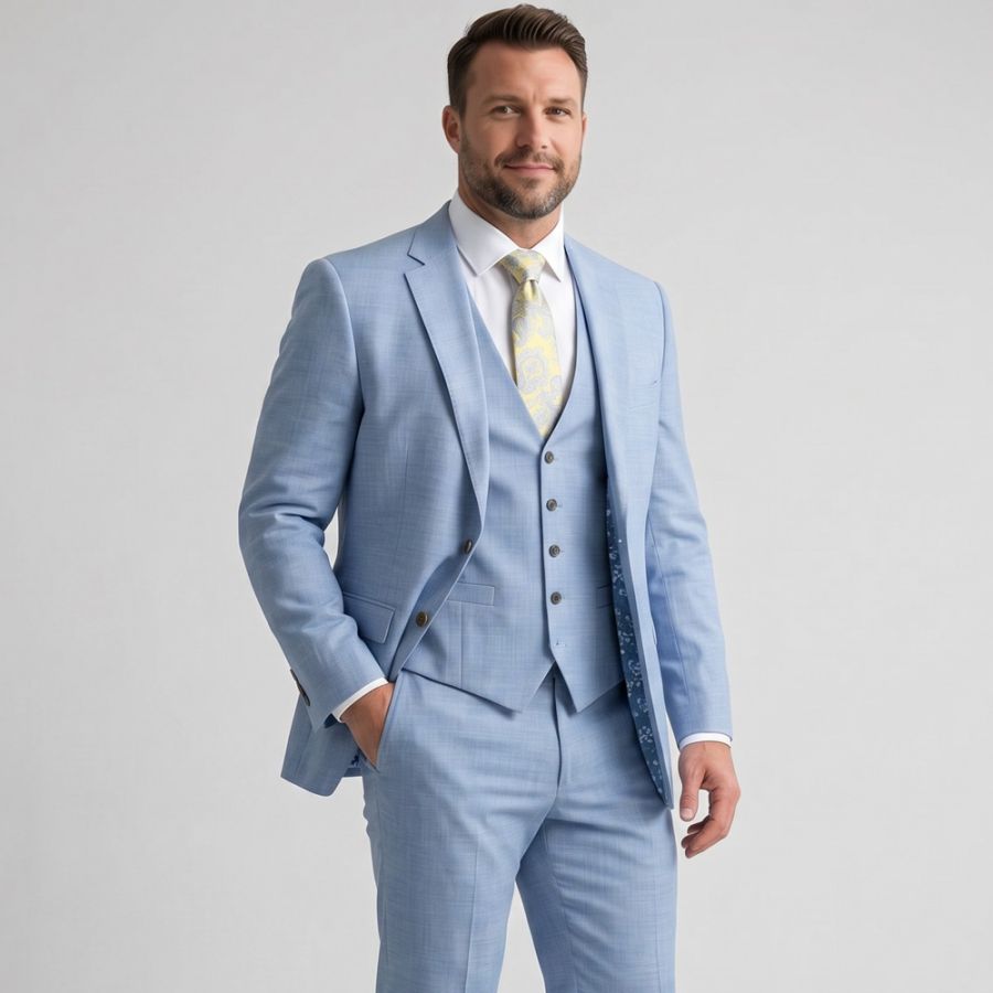 D6877XT Tall Fit Skopes Lucien Suit Jacket (Sky Blue)