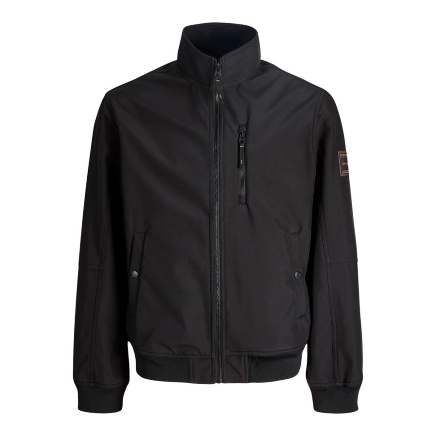 D6880 Jack & Jones Softshell Bomber Jacket (Black)
