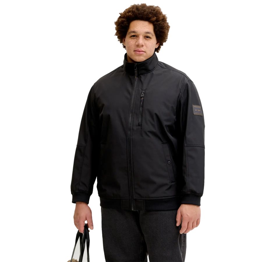 D6880 Jack & Jones Softshell Bomber Jacket (Black)