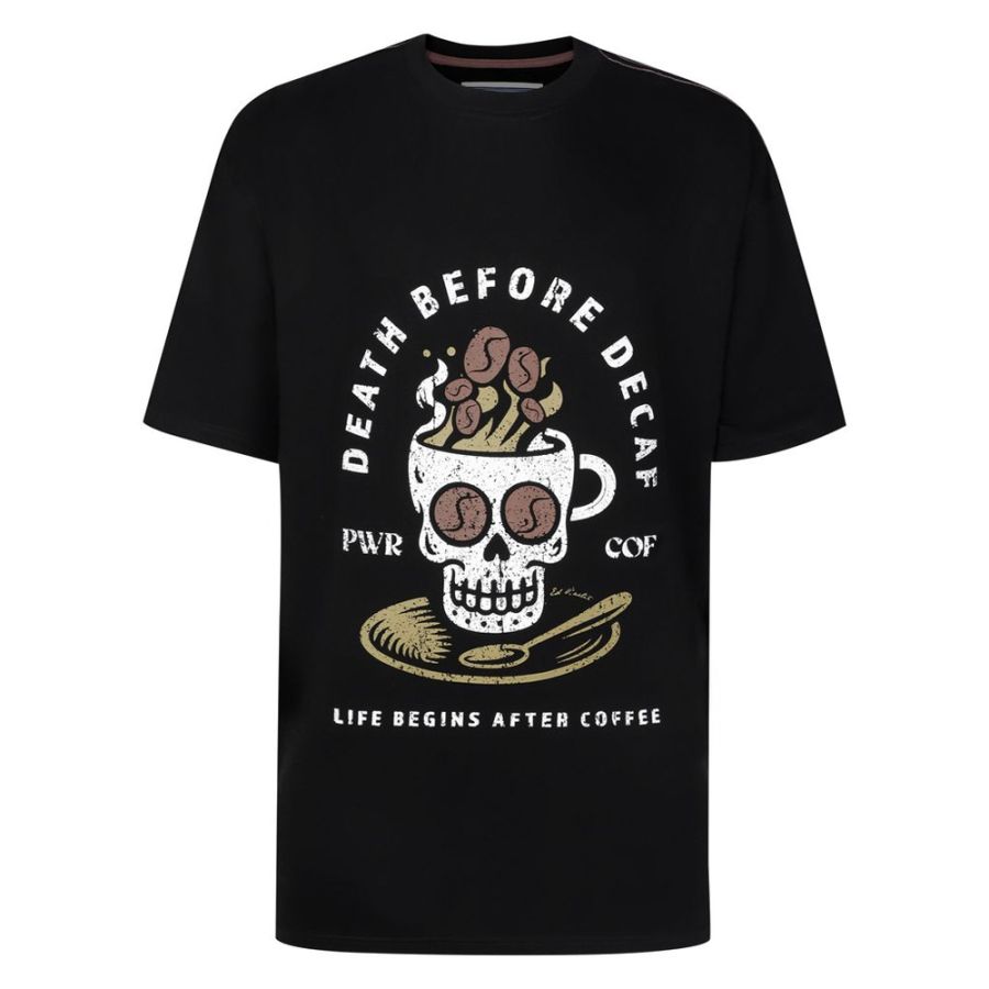 A12068 Ed Baxter Decaf Printed T Shirt