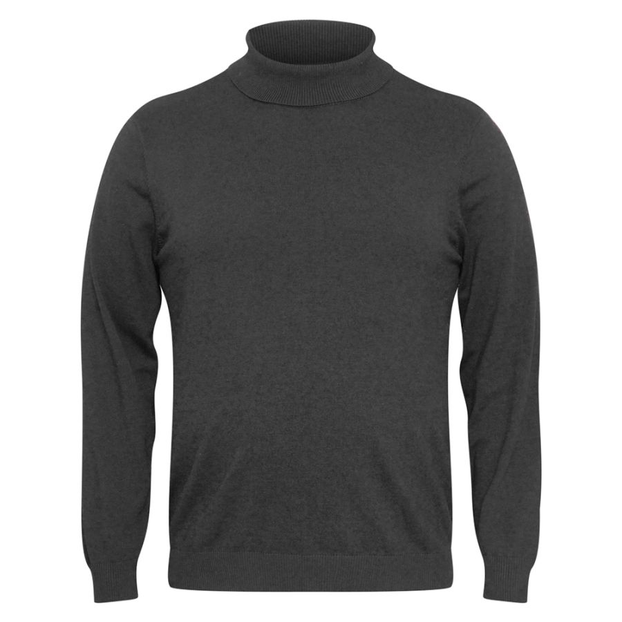 E1050 Blend Roll Neck Pullover (Charcoal)