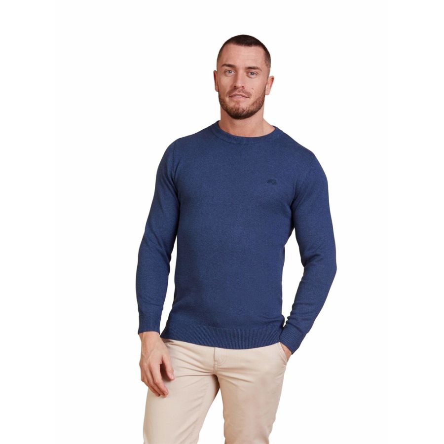 E1074 Raging Bull Classic Crew Neck Jumper (Denim)