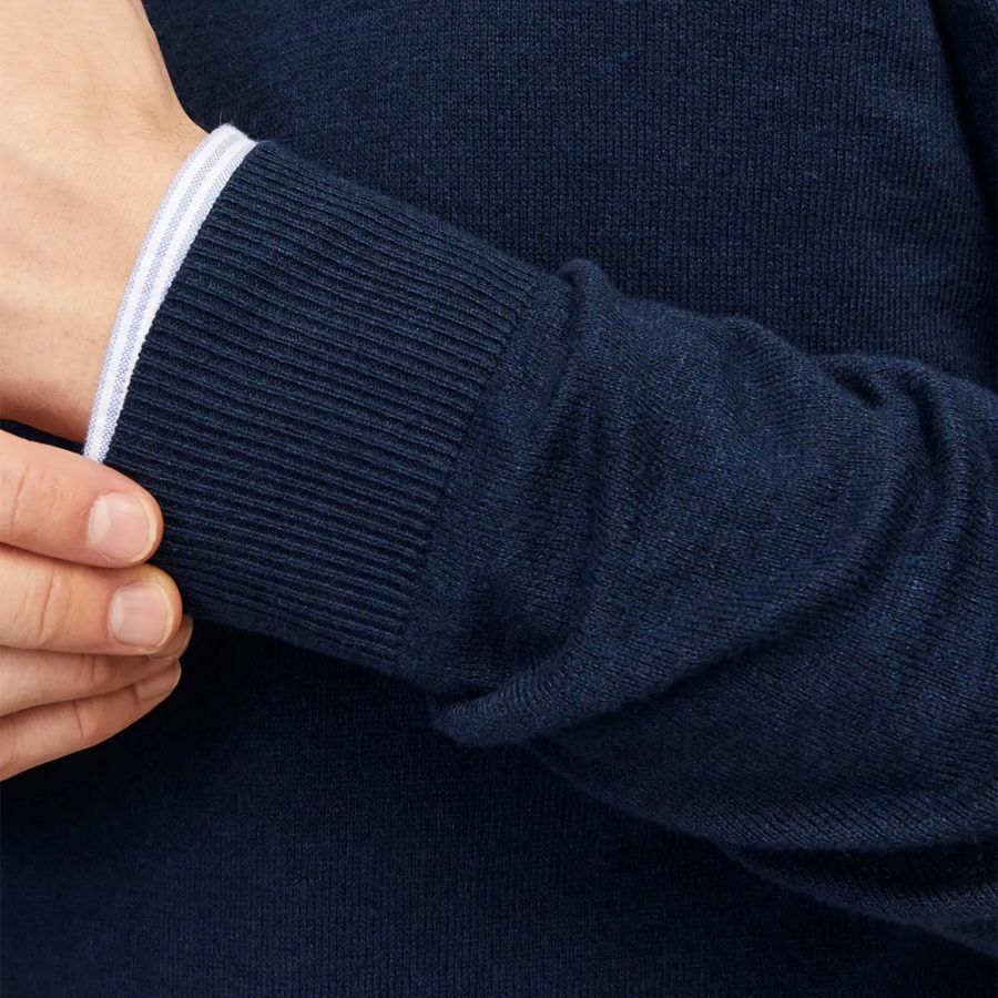 E1080 Jack & Jones 1/4 Zip Casual Top (Navy)