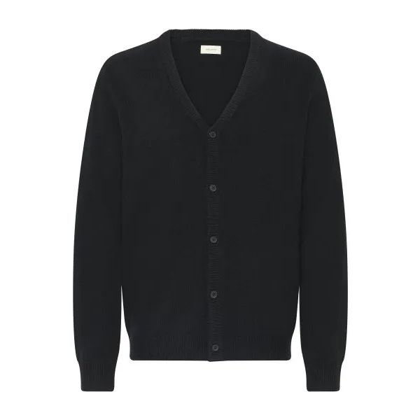 E1083 Blend Button Cardigan (Black)