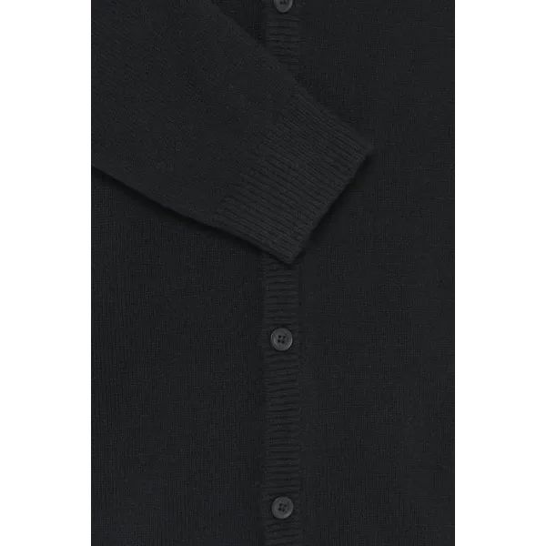 E1083 Blend Button Cardigan (Black)