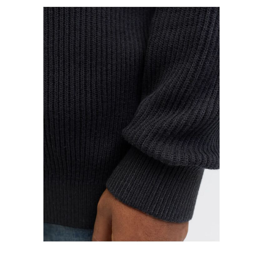 E1084 Jack & Jones Plain 1/4 Zip Jumper (Black)