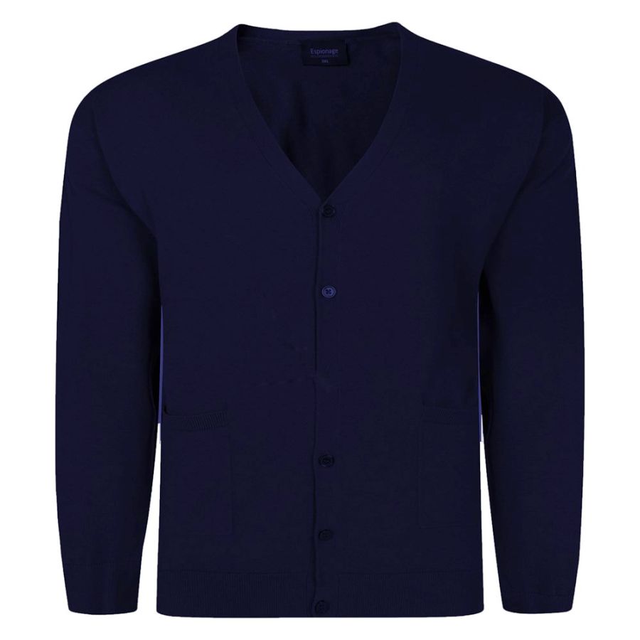 E1094 Espionage Button Cardigan (Navy)