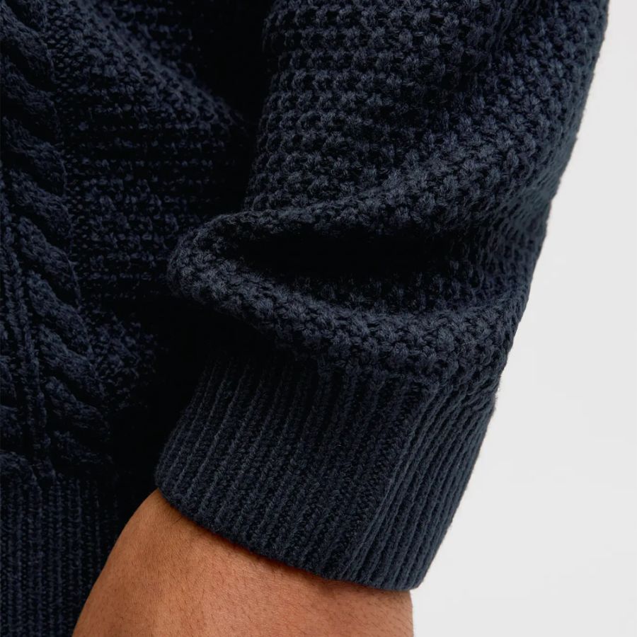 E1101 Jack & Jones Cable Knit Jumper (Navy)