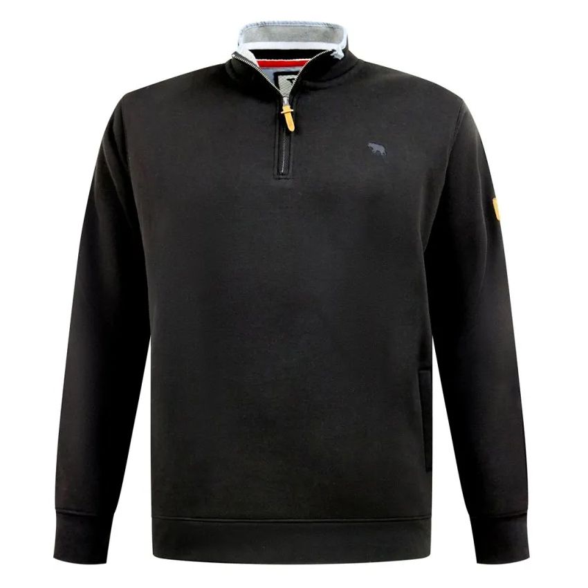 E1103 D555 1/4 Zip Sweatshirt (Black)