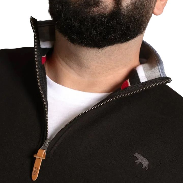 E1103 D555 1/4 Zip Sweatshirt (Black)