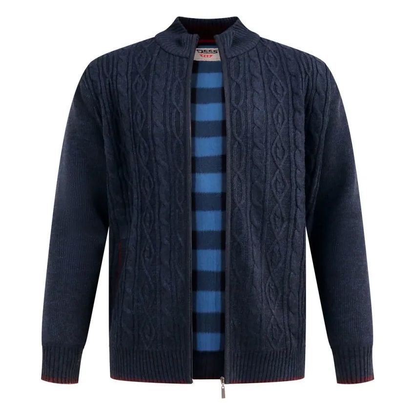 E1105XT Tall Fit D555 Zip Through Knitted Sweater