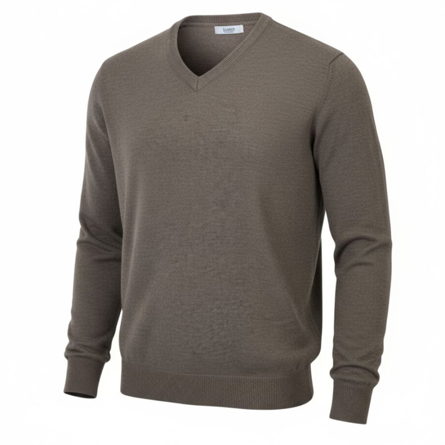 E1107 Rialto V-Neck Jumper (Stone)