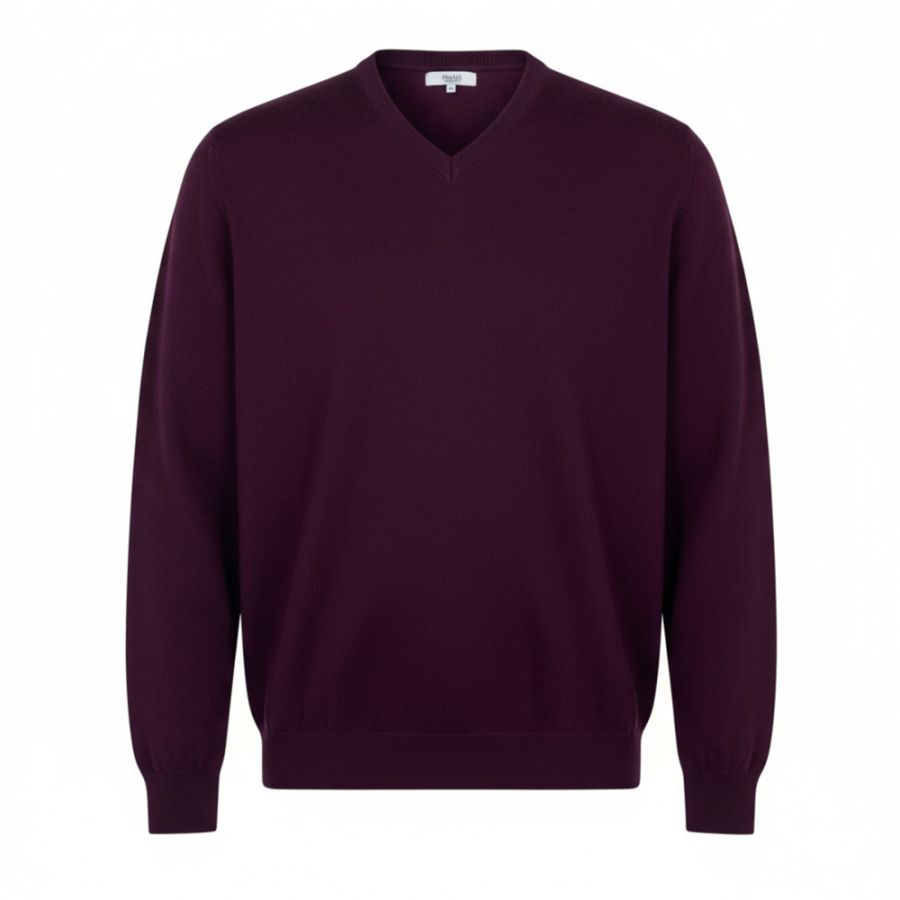E1107 Rialto V-Neck Jumper (Maroon)