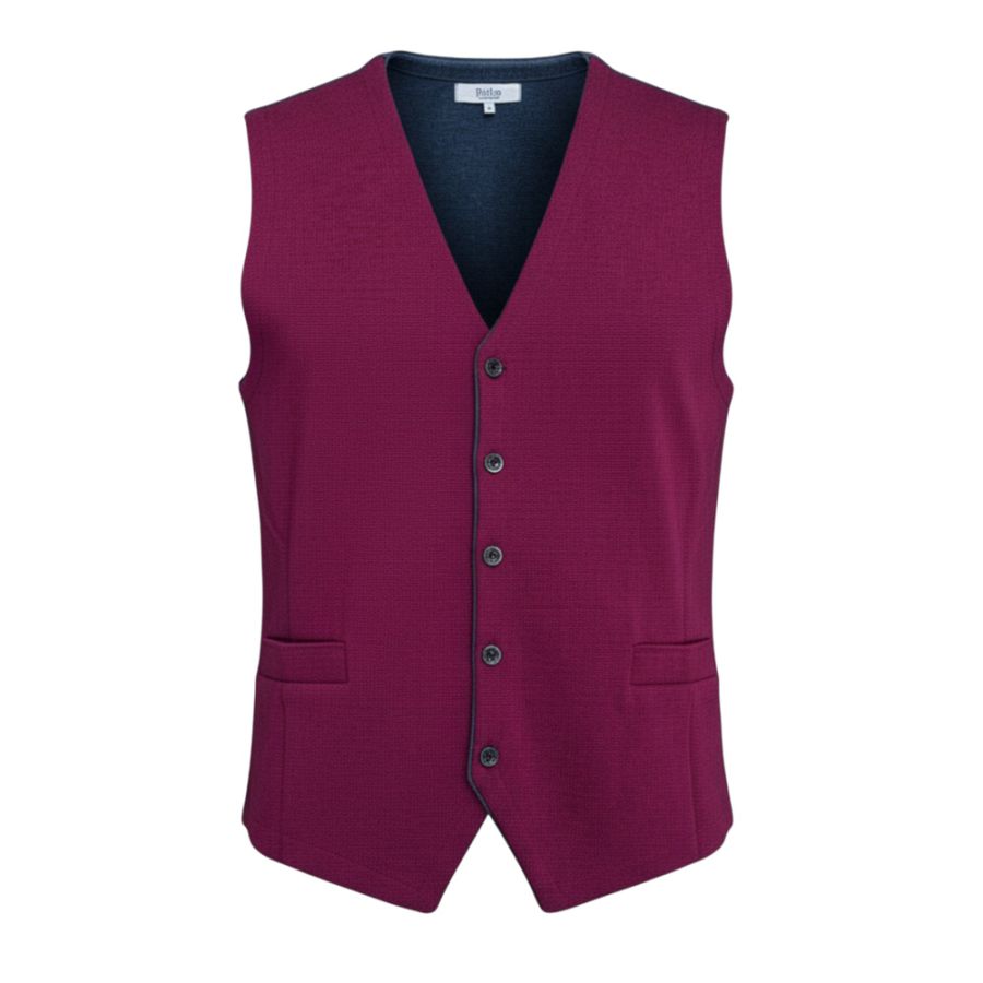 E1108 Rialto Knitted Formal Waistcoat (Magenta)